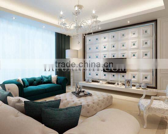 2016 new design 3D Leather wall covering size 40cm *40cm from China