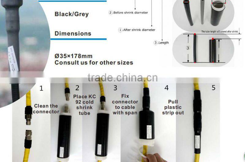 All Weather UV Resistance Silicone Rubber Cold Shrink Tube