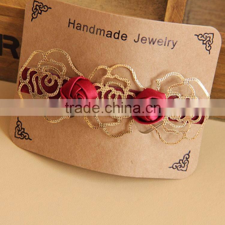 MYLOVE women alligator clips gold rose barrette