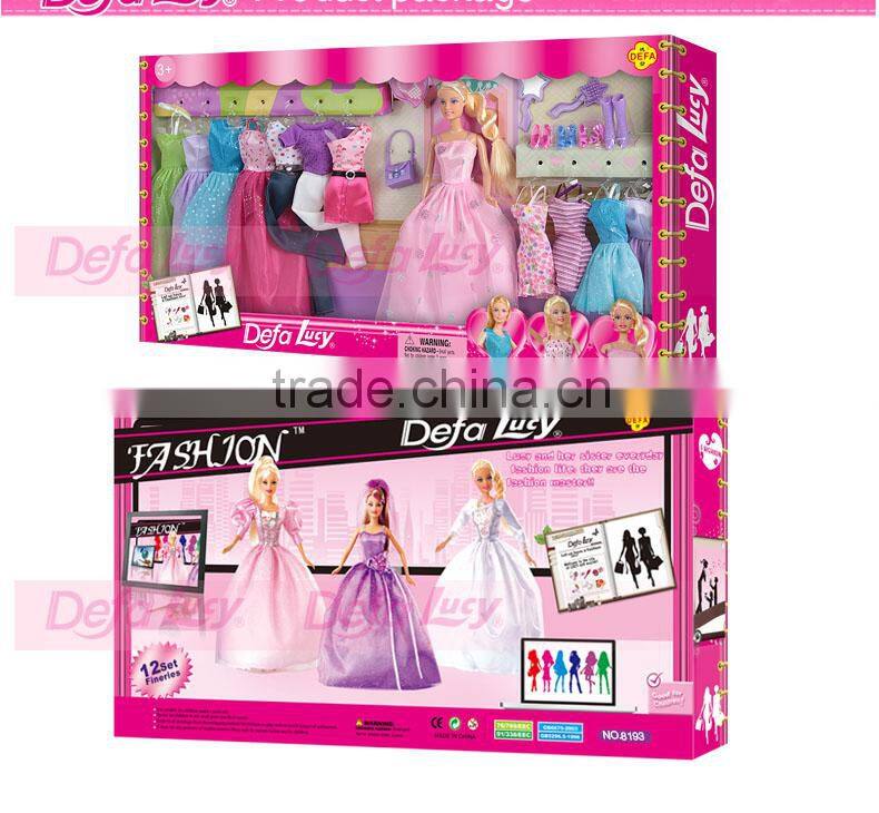 Plastic Vinyl Kids Dolls Fashion Royalty Dolls With AZO FREE Dresses Accessories