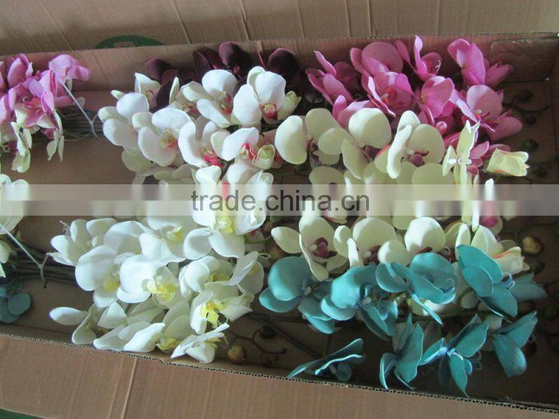 silk orchid 8flower head, 1bud