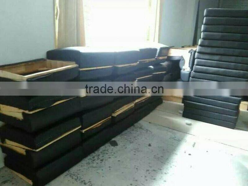wholesale Guangzhou modern genuine leather half round corner living room sofa