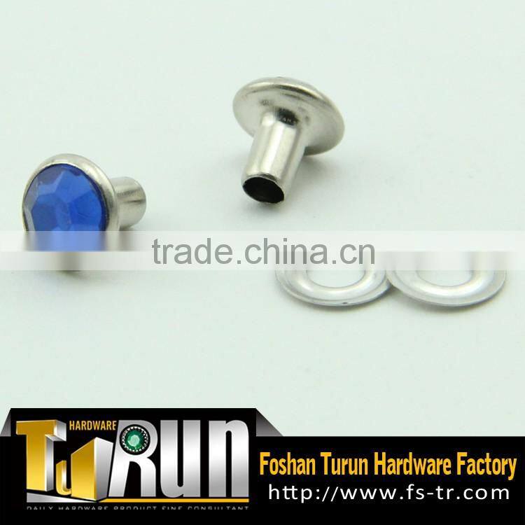 Metal taper tubular rivet for cloth