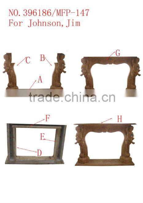 Hand carved marble fireplace