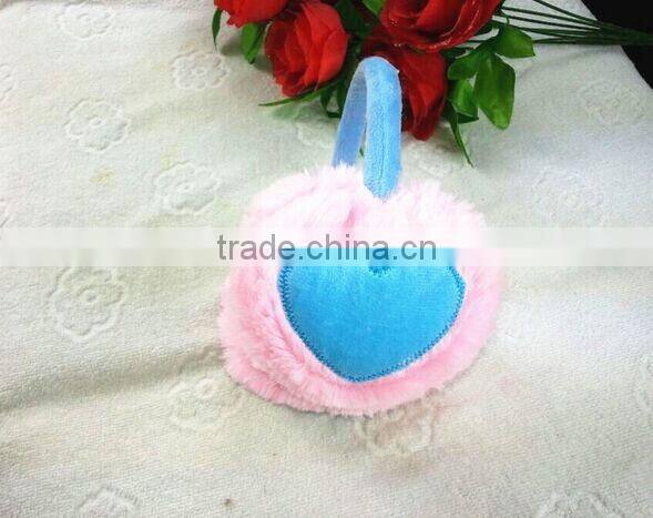 Heart Shape Plush Girls Earmuffs