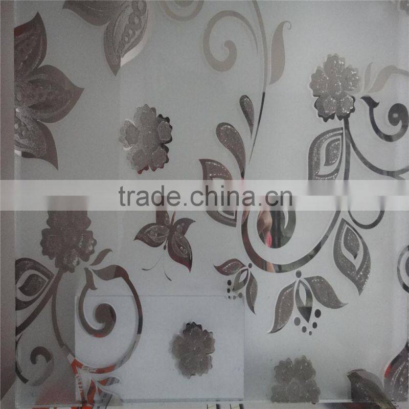 decorative glass , art glass, acid etched glass , design glass ,titanium glass, pattern glass, mirror glass shahe glass
