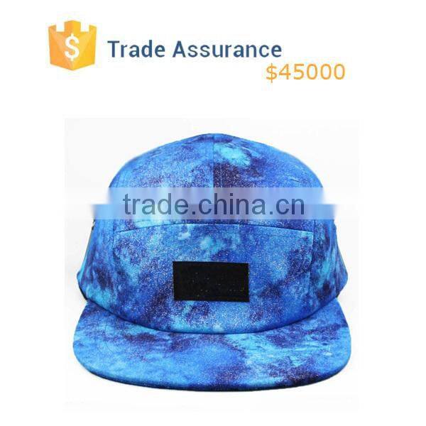 Custon Design Fashion 5 Panel Hat Shimmer 5 Panel Cap Hat Snapback Hat Galaxy Nebula