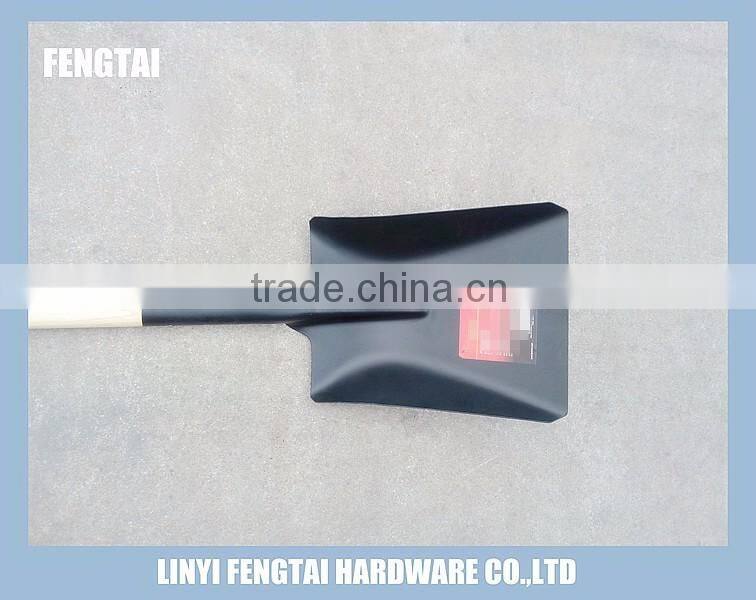 Spain T Short Wooden Handle Square Steel Shovel