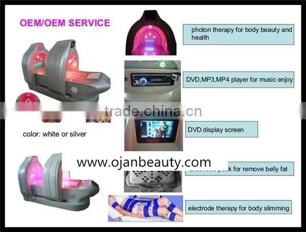 2016 infrared steam sauna infrared bed sap capsule / photon 6 lights 8 pieces LED therapy spa capsule