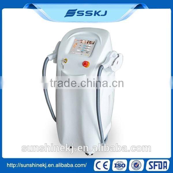 2 in 1 SHR IPL laser hair removal machine with 2 handles