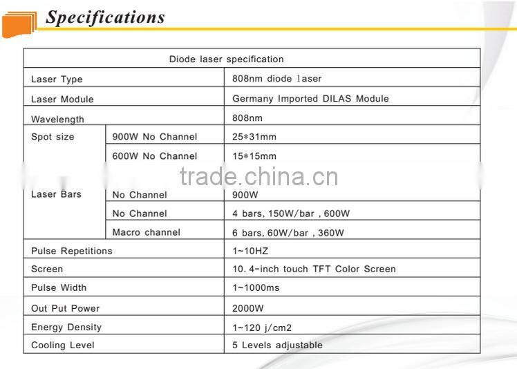 High quality Painless And Efficient Hair Removal machine 808 nm Laser Diode
