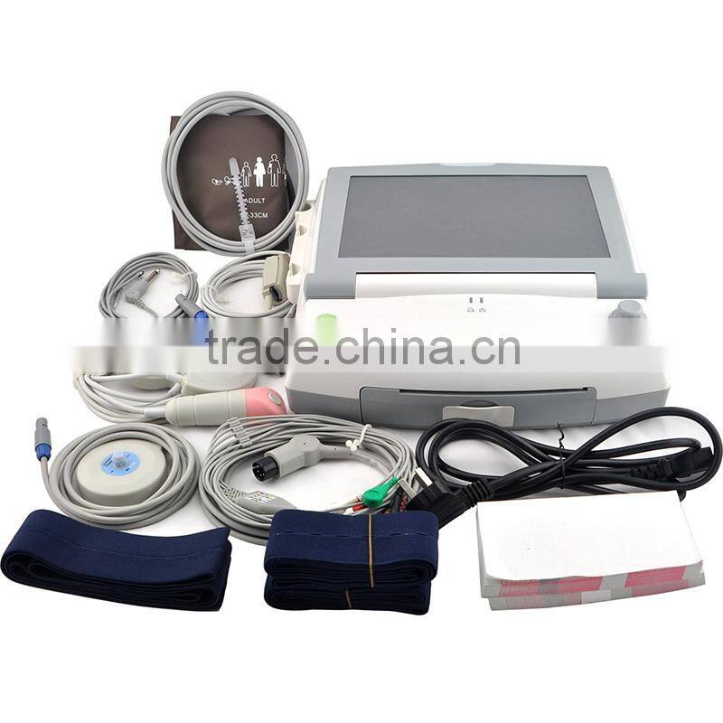 New Maternal Monitor Fetal multi parameter FHR TOCO FM SPO2 PR ECG NIBP RESP TEMP for mothers and infant