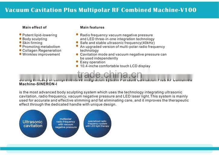 vacuum cavitation RF body shaping machine V100 promotion price on sale for distributors