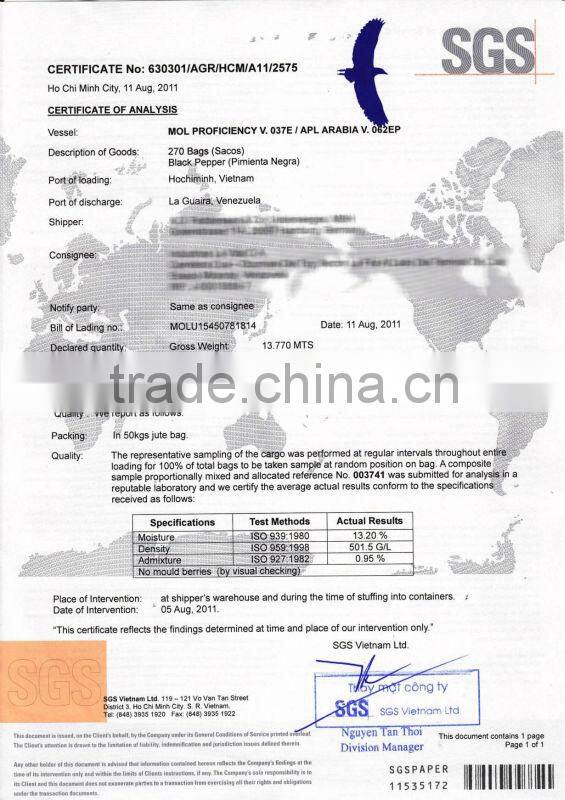 VIET NAM HIGH QUALITY BLACK PEPPER 500G/L (SKYPE: VISIMEX09)