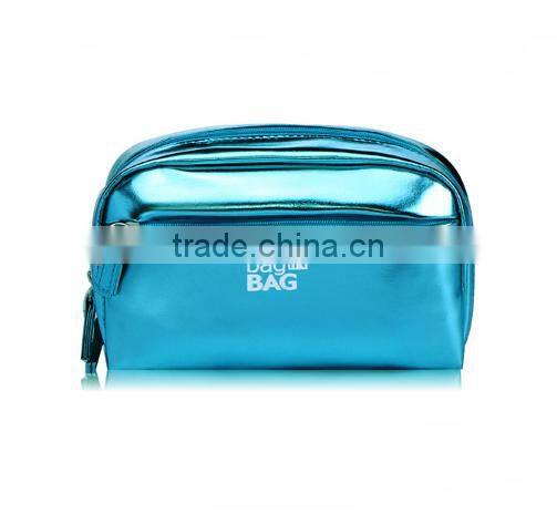 2015 new style shiny PU girl's makeup cosmetic bag
