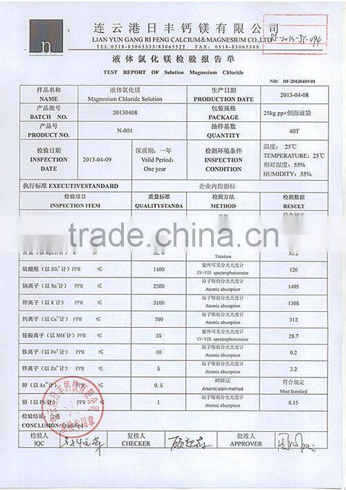 32% Magnesium Chloride solution