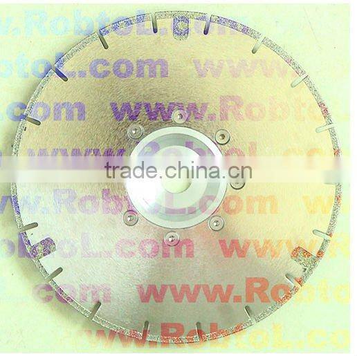 ELAF-- Segmented Electroplated Diamond Cutting Blade with Protection Segments and Flange/diamond cutting blade