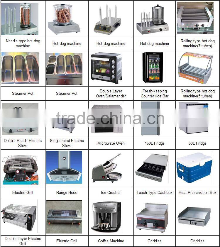 China Multi-functional Street food cart / 2m Mobile Snack Car / Food Truck for Fast Food