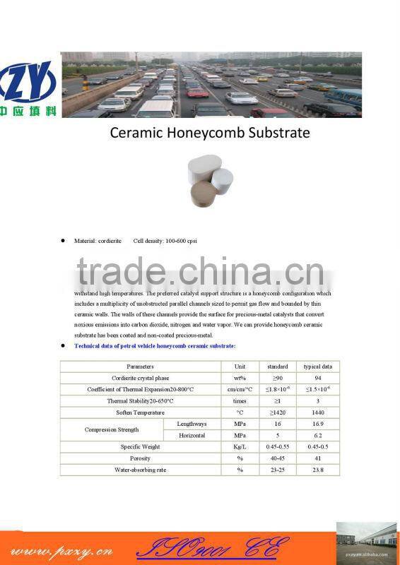 Trapezaid Ceramic Honeycomb Substrate for Car