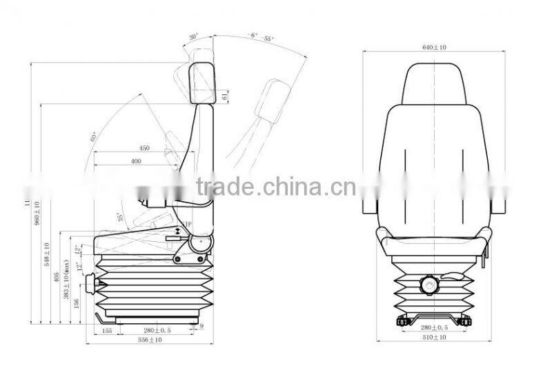 China air suspension Forklift Driver Seat /bus Driver Seat/ Truck Driver Seat YHF-06
