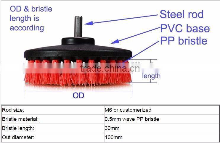 Drill Brush Heavy Duty Cleaning Brush with Stiff Bristles by Drillbrush
