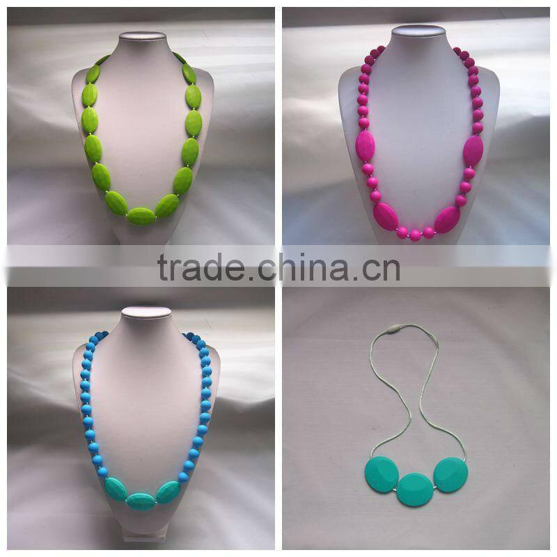 silicone teething jewelry Use color colors for you choice Necklaces Silicone Bead teething
