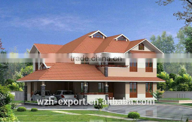 Stone Coated Roof Sheet, purple/wine red/green/black roof tile for prefab houses, villas