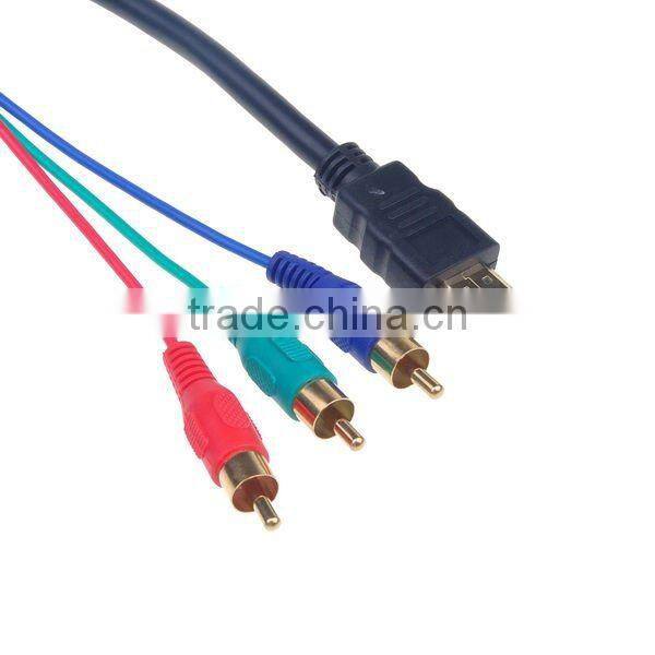 HDMI to 3-RCA RGB Audio Video Component Cable