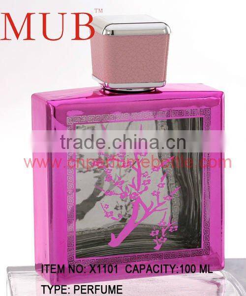 Empty glass spray bottle for perfume