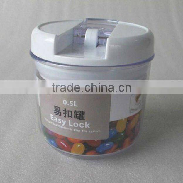 Round food storage container with color box (PF9023)