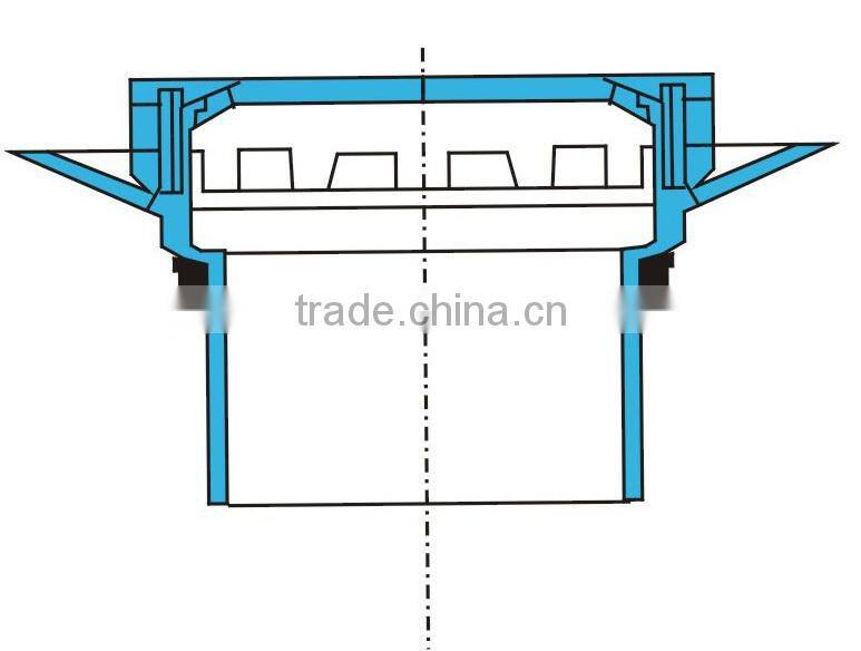 UPVC Roof top rainwater outlet with flat cover DIN