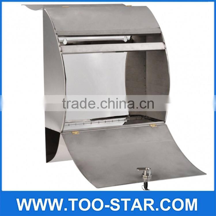 Newspaper Mailbox Lock Stainless Steel Wall Mount Mail Boxes