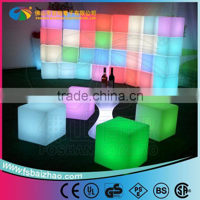 Outdoor LED Light Cube/High Quality RGB cube light/16 color LED cube seat