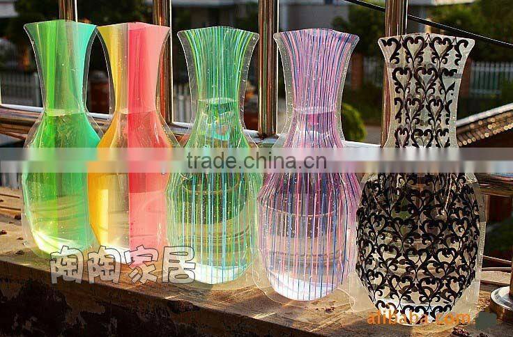 clearly PVC flower vase /Foldable flower vase / flower vase