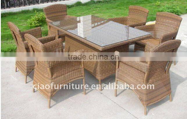C-TC-104 dining table set rattan outdoor furniture