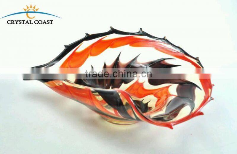 wholesale high quality murano round flat decorative opal glass plate for wall hanging