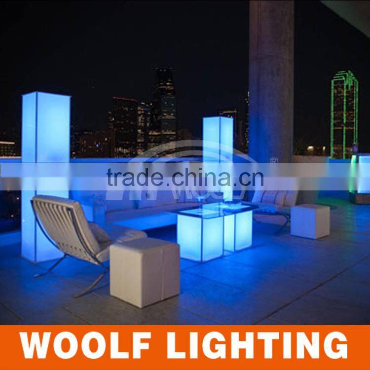 led decorative plastic lighted square columns