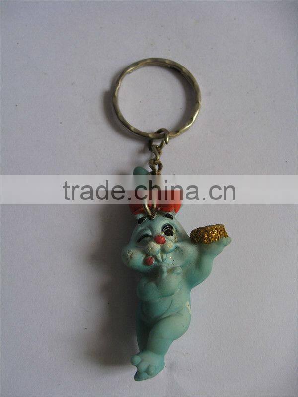 Lovely 3D mini rabbit key chain