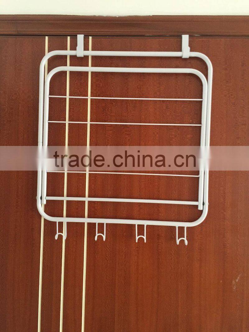 vivinature 4 Hook Over the Door Rack Hanger for Hanging Clothes Coat Hat Belt Metal