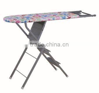 wooden ironing board with color cover