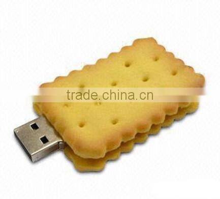 OEM factory customized biscuit creative design pvc USB Flash Drives