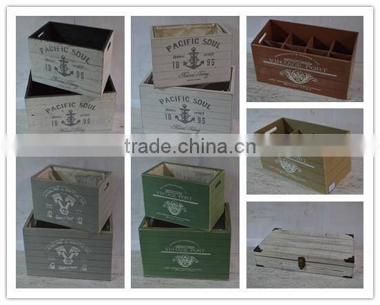 Hot sellers wood Material and Storage Boxes & Bins Type with printing