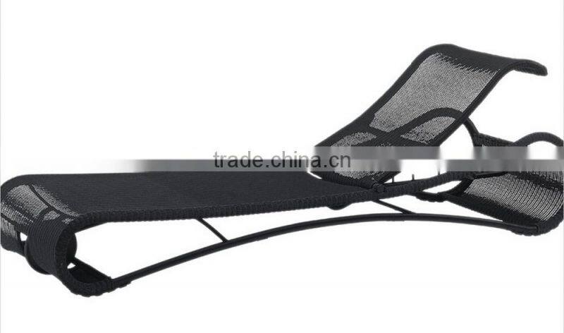 2017 TRADE ASSURANCE New Style Outdoor Alum Frame pe black rattan chaise sun lounge furniture