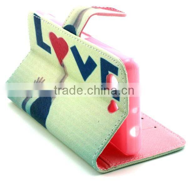 Cute Little Cartoons Pattern Leather flip Case for Universal for Sony Z3mini