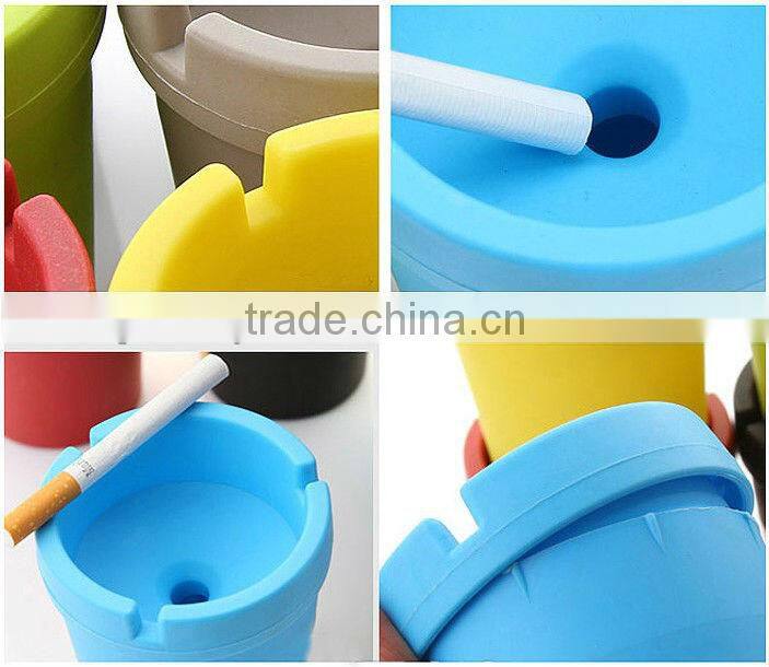 Supply Large capacity double candy color ashtray