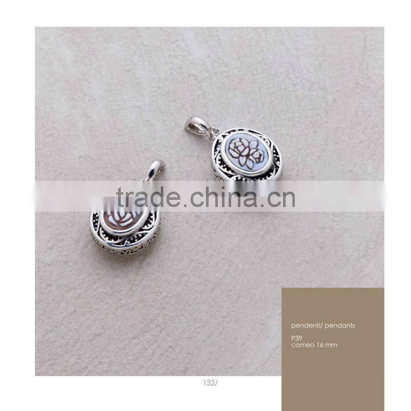 Hot Sale 925 Sterling Silver Vintage Cameo Rings Made in Italy