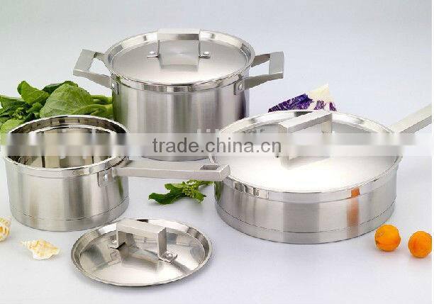 18/8 color printing cookware pot set
