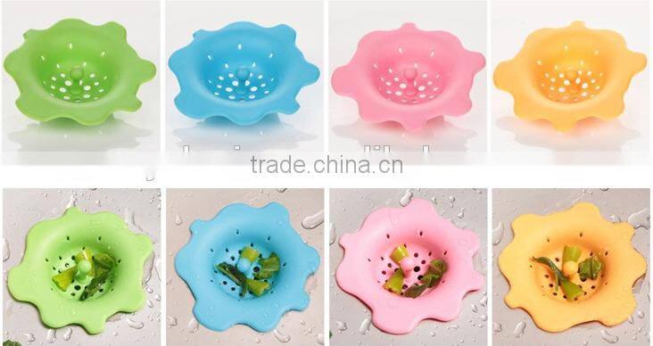 Flower design kitchen/bathroom sink strainer