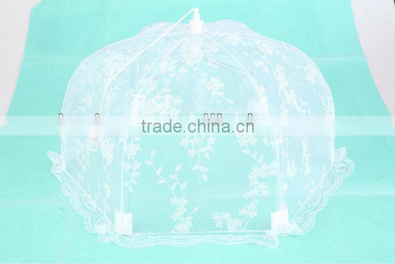 Fabric+Dacron mesh food cover foldable/food umbrella