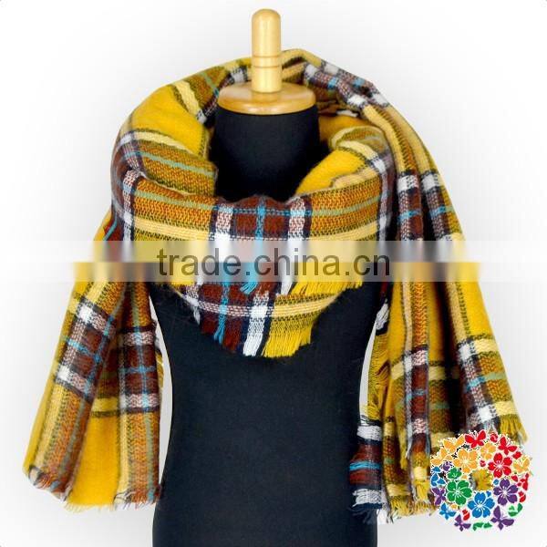 One size fit all Black White Lattices Winter Scarf for lady /Girls